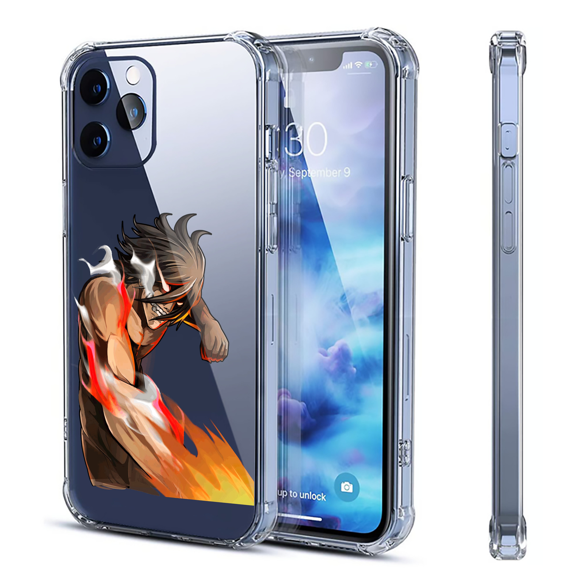 （画像用） 進撃の巨人 Attack on Titan 【iPhone 12シリーズ対応】透明スマホケース（クリアソフトケース）